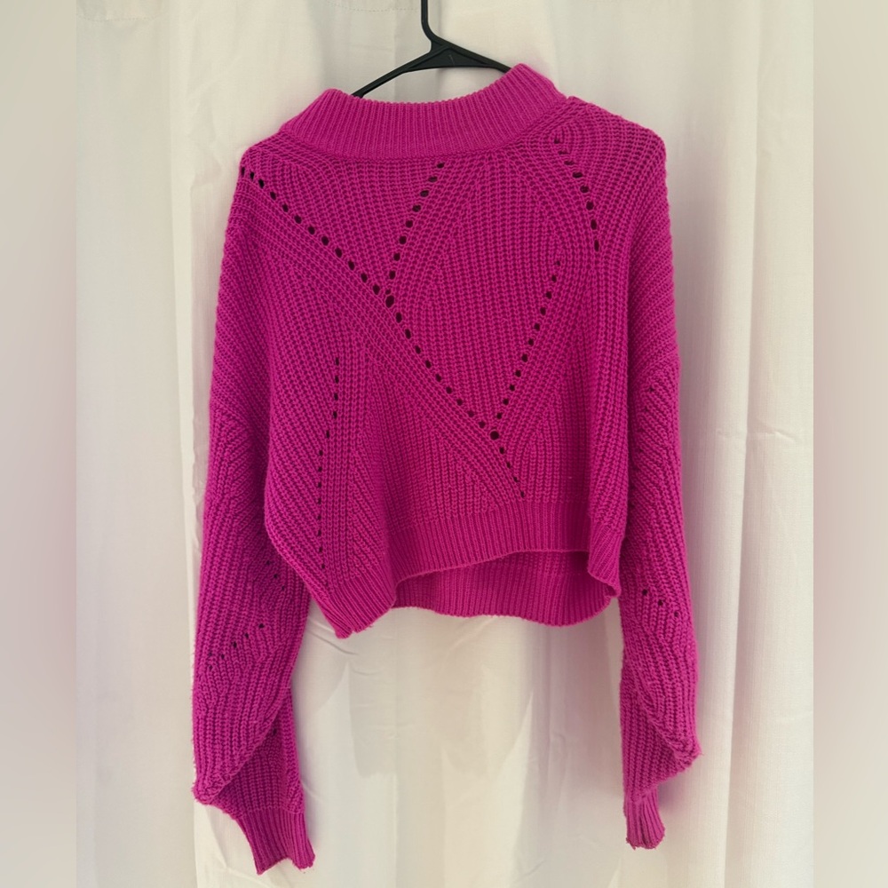 Socialite Fuchsia Cowl Neck Sweater